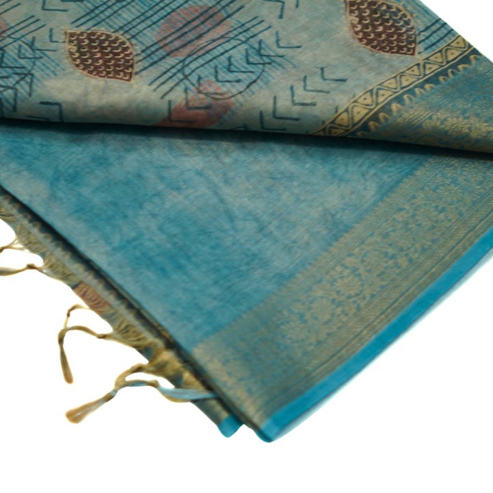 Tissue Organza with Zari Border.