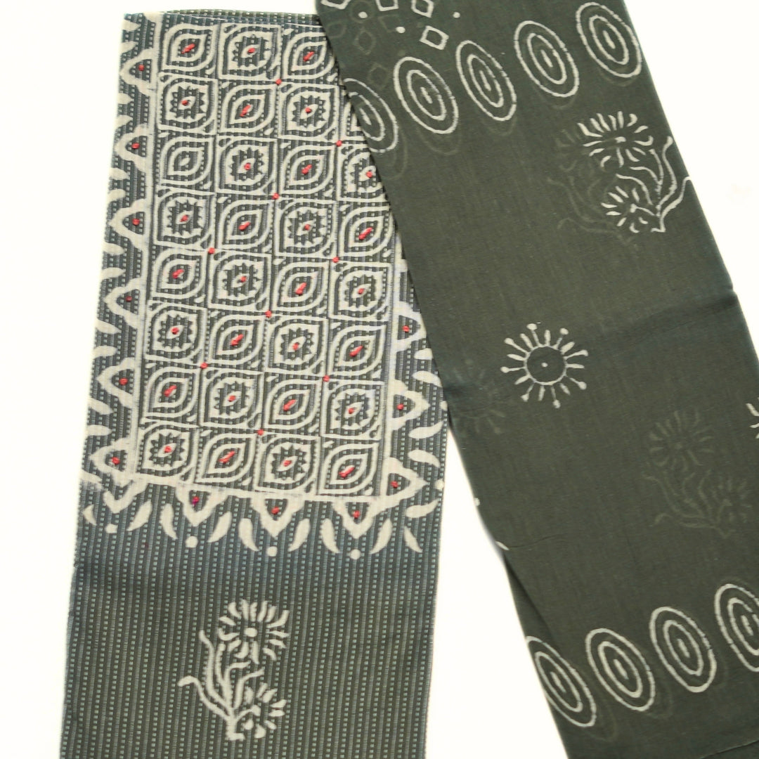 Cotton salwar sets with yoke work.