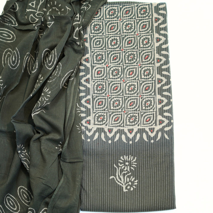 Cotton salwar sets with yoke work.