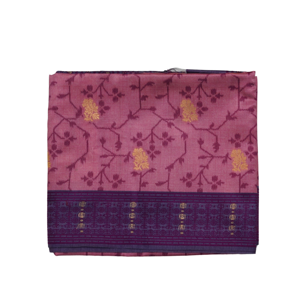 Tussar silk with butta weaving and floral weaving.
