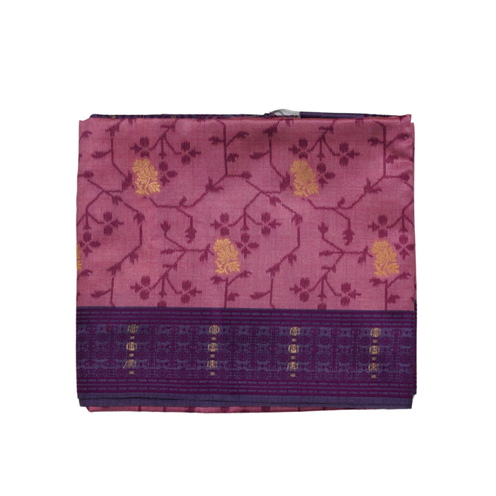 Tussar silk with butta weaving and floral weaving.