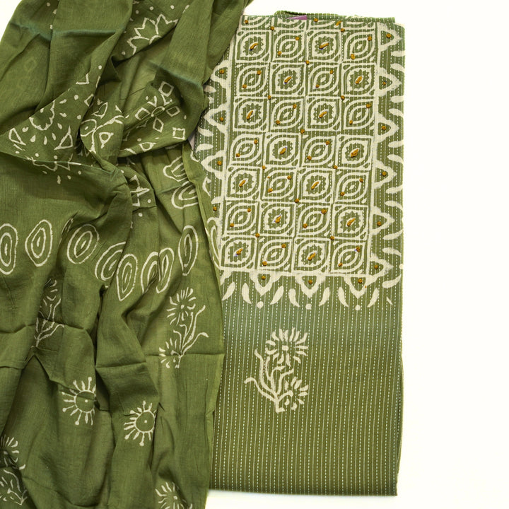 Cotton salwar sets with yoke work.