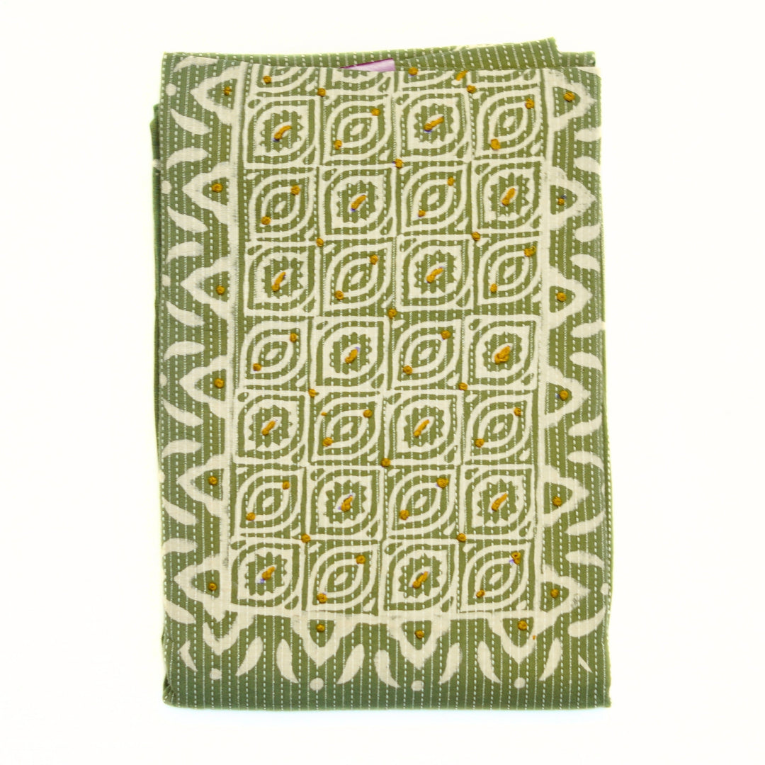 Cotton salwar sets with yoke work.