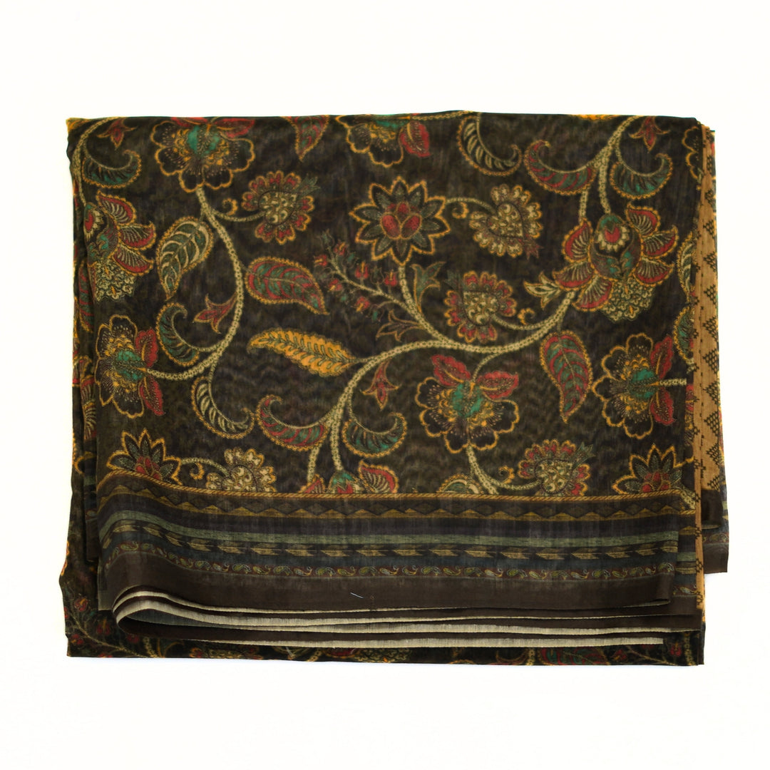 Tussar saree with kalamkari print all over saree and great pallu.