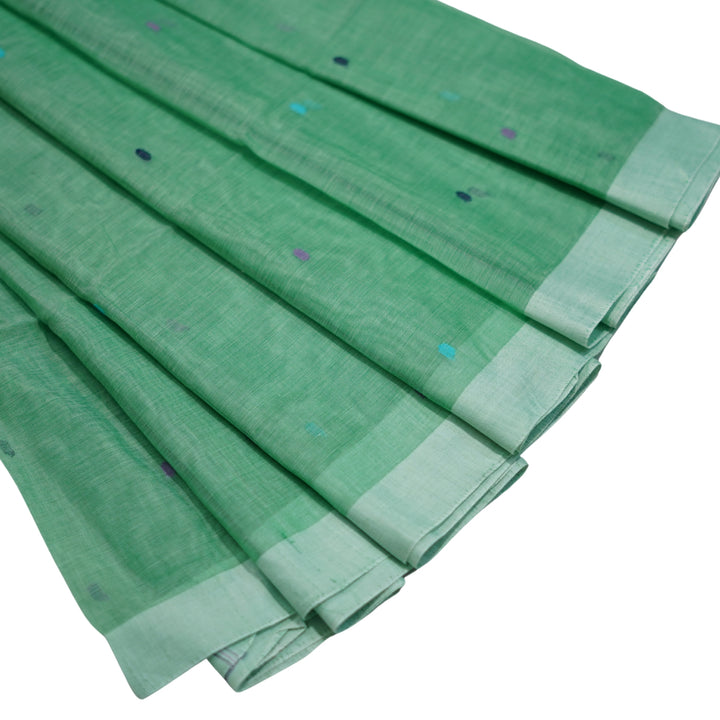 Bengal cotton saree with jamdhani weaving.