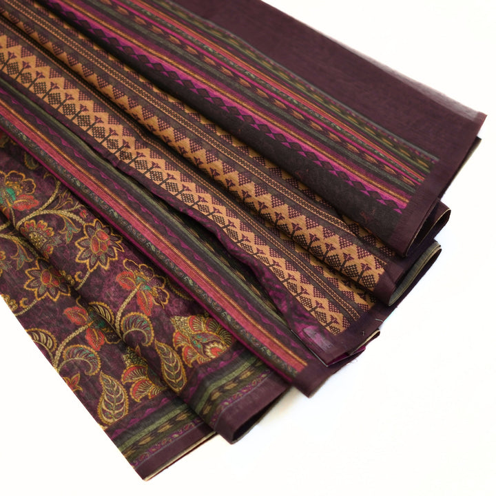 Tussar saree with kalamkari print all over saree and great pallu.