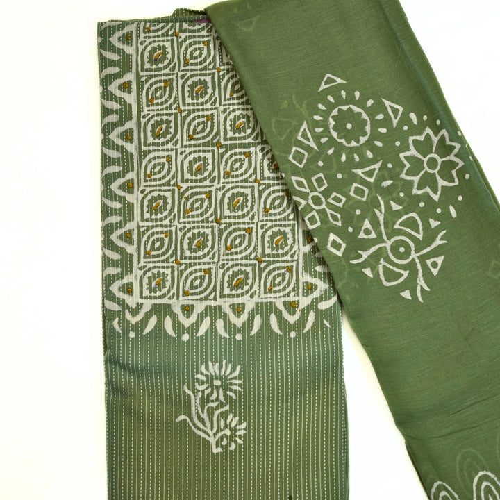 Cotton salwar sets with yoke work.