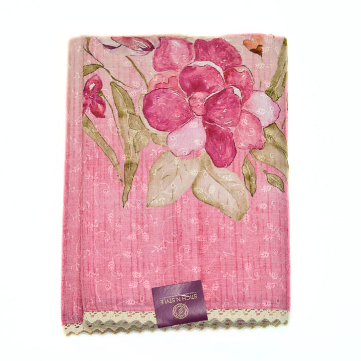 Hakkoba cotton printed salwar, with lace work dhupatta.