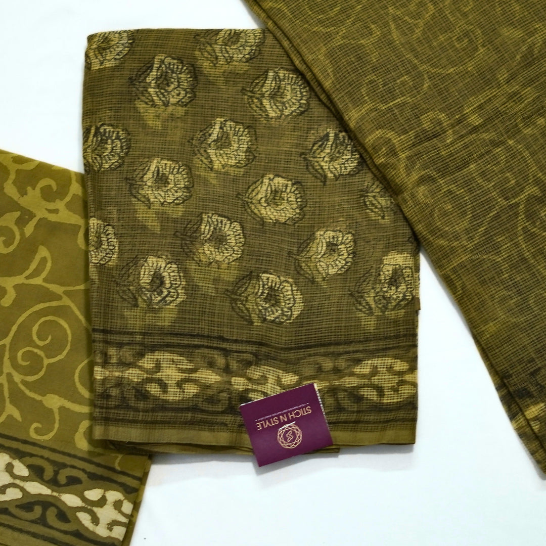 Kotta cotton salwar top with kotta cotton dhupatta, full print.