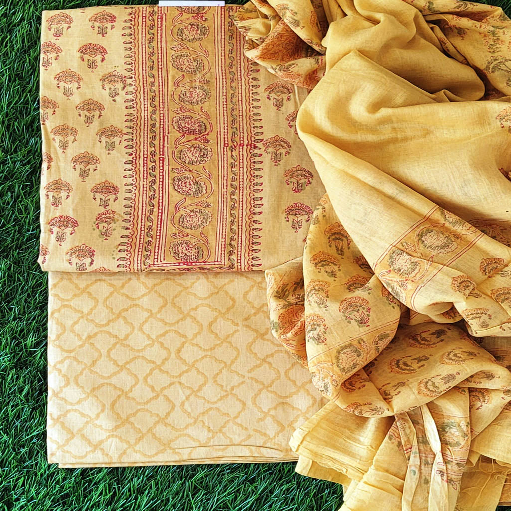 Cotton Printed with Printed Dhupatta