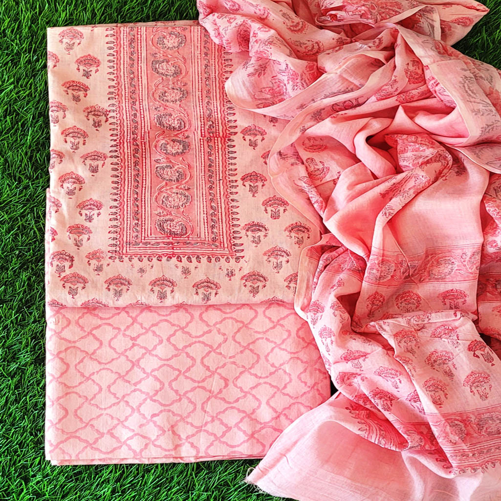 Cotton Printed with Printed Dhupatta