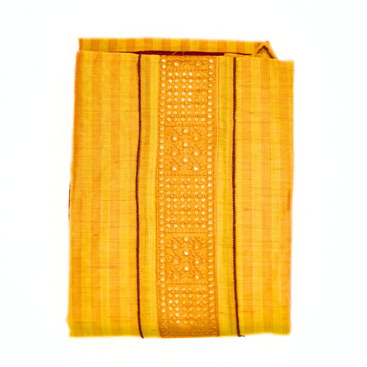 Cotton top with yoke, with cotton printed dhupatta.