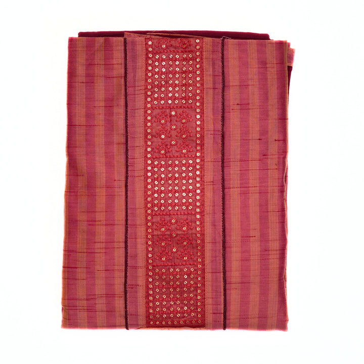 Cotton top with yoke, with cotton printed dhupatta.