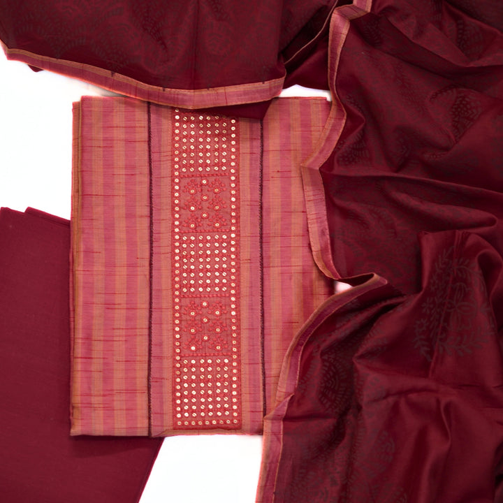 Cotton top with yoke, with cotton printed dhupatta.