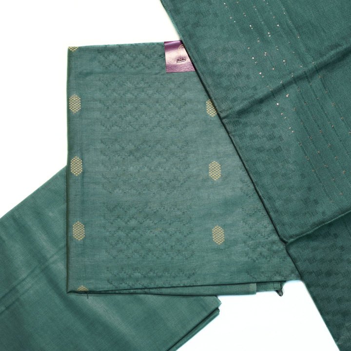 Jute silk salwar with weaving design and butta all over.