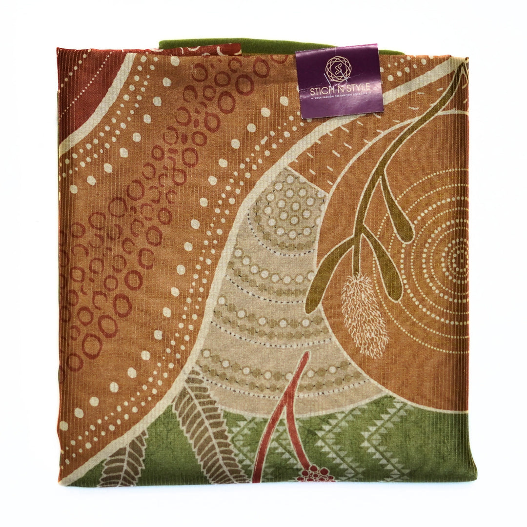 Digital printed tussar salwar and dhupatta.