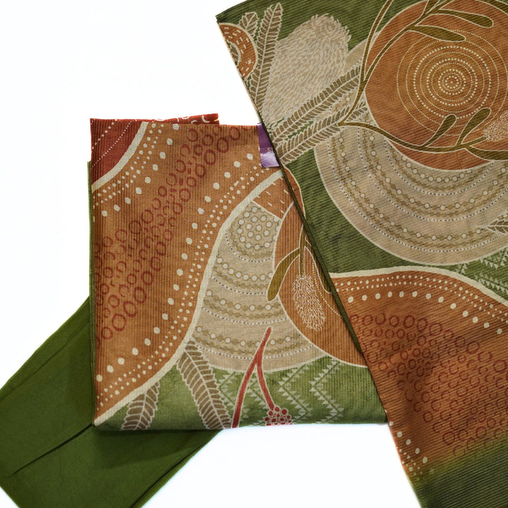 Digital printed tussar salwar and dhupatta.