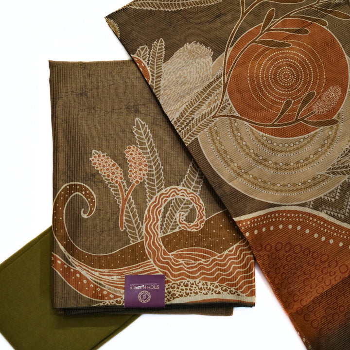 Digital printed tussar salwar and dhupatta.