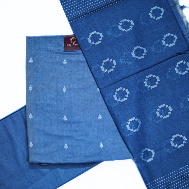 Jute silk salwar with all over print and jute weaving dhupatta.