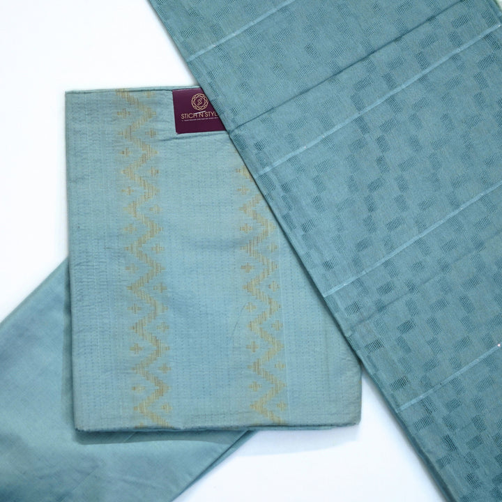 Jute silk salwar with all over weaving with beautiful weaving dhupatta.