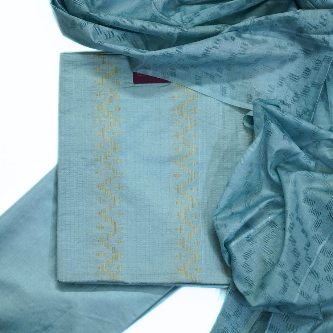 Jute silk salwar with all over weaving with beautiful weaving dhupatta.