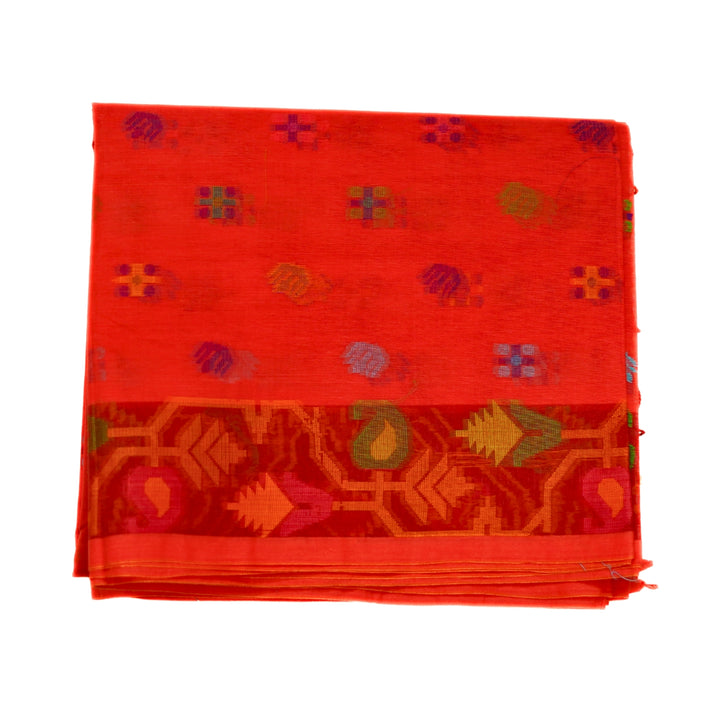Bengal cotton saree with floral design.