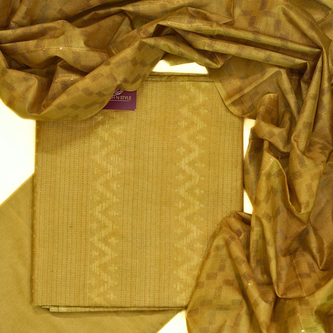 Jute silk salwar with all over weaving with beautiful weaving dhupatta.